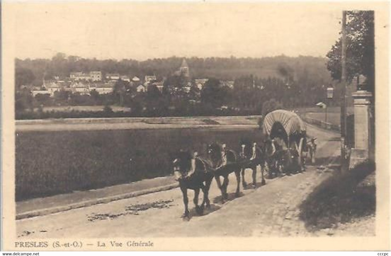 CPA Presles La Vue générale