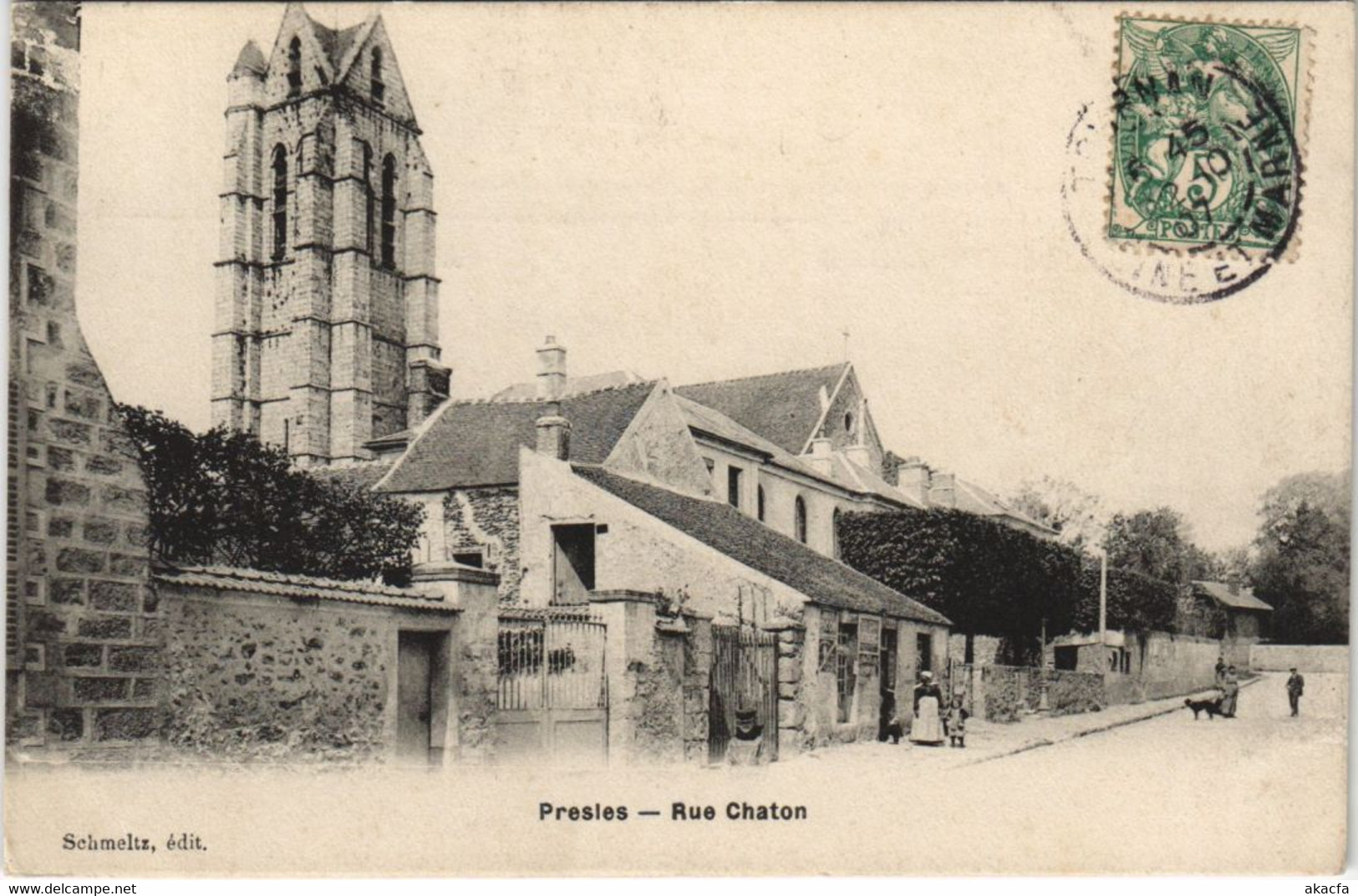 CPA PRESLES Rue Chaton (806943)