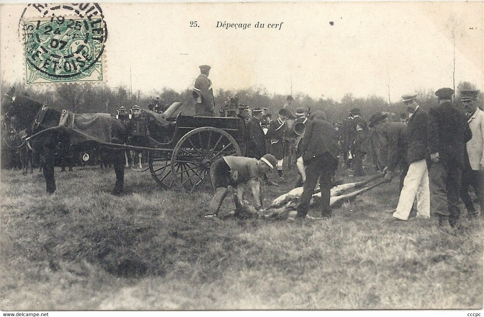 CPA Rambouillet Dépeçage du Cerf