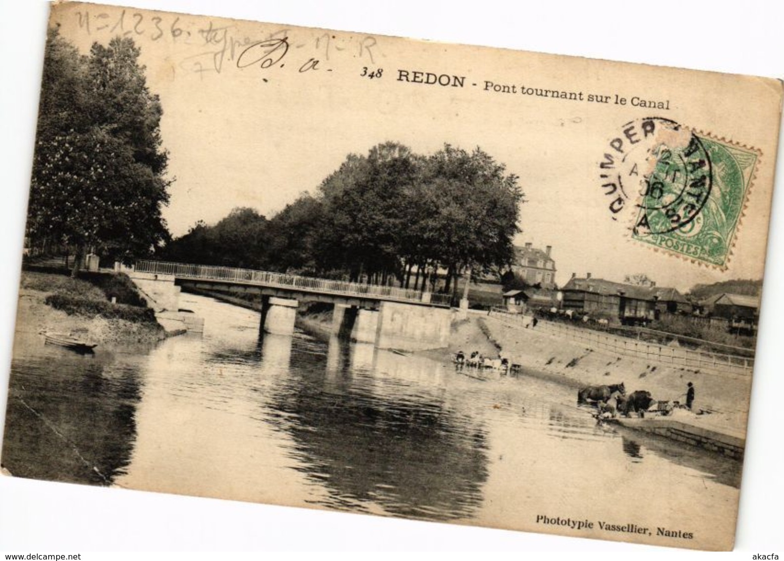 CPA REDON-Pont tournant sur le Canal (265238)