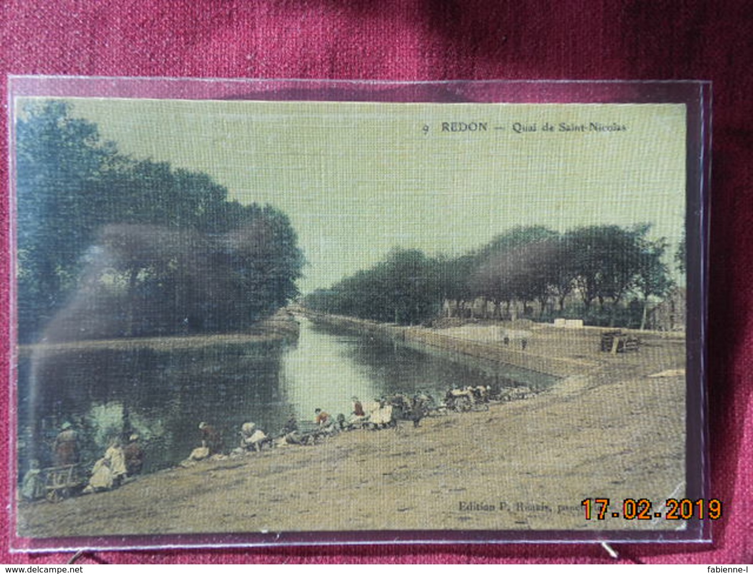 CPA - Redon - Quai de Saint-Nicolas (carte toilée)