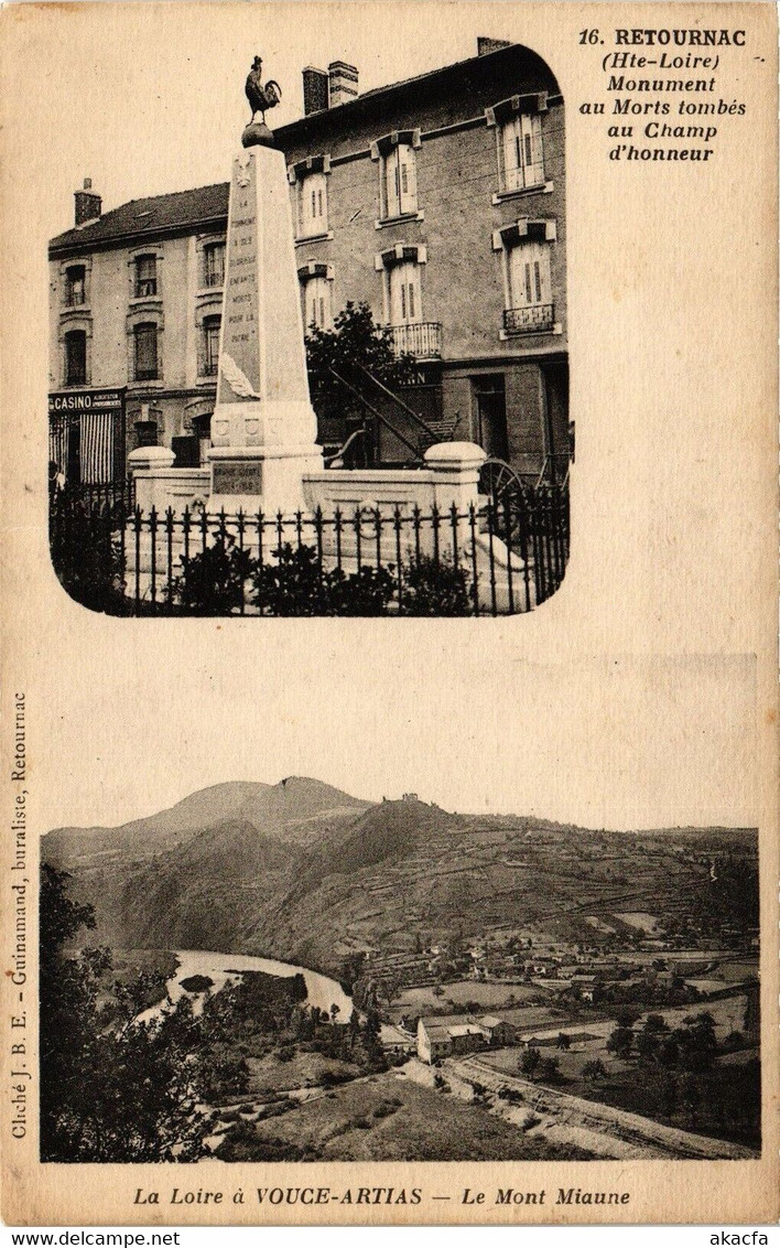 CPA RETOURNAC (Hte-Loire) Monument au Morts tombes au Champ d'honneur (203175)