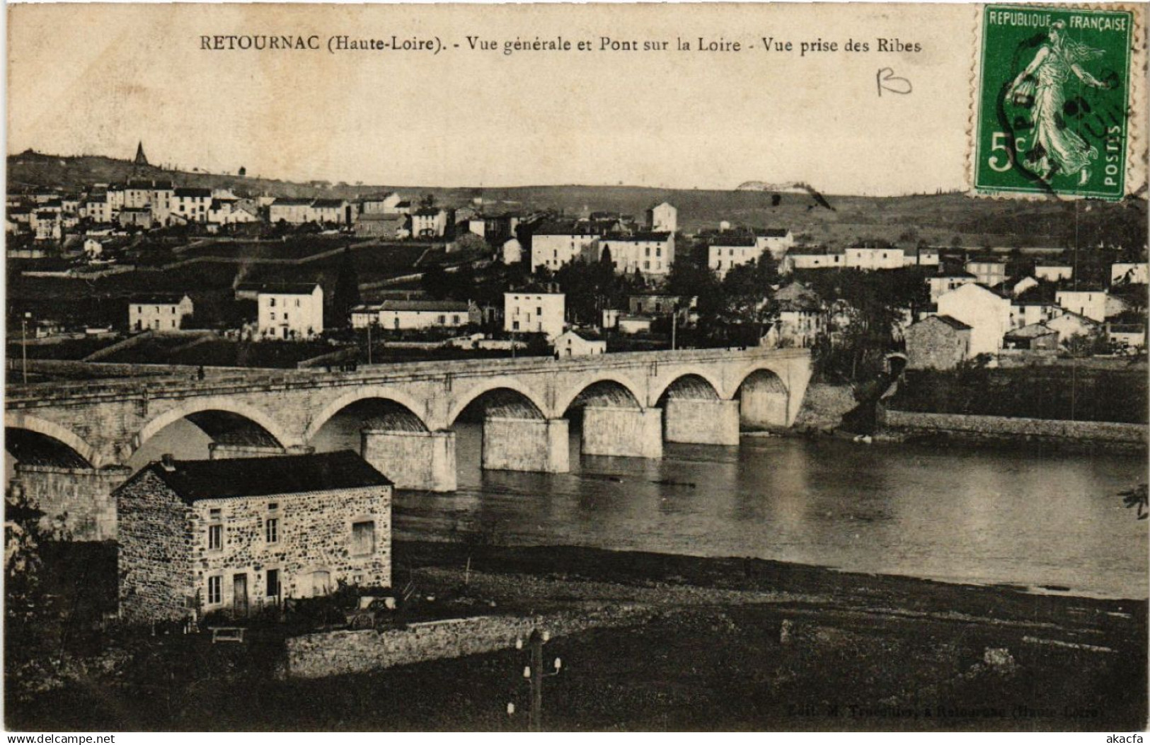 CPA RETOURNAC - Vue générale et Pont sur la Loire (517034)