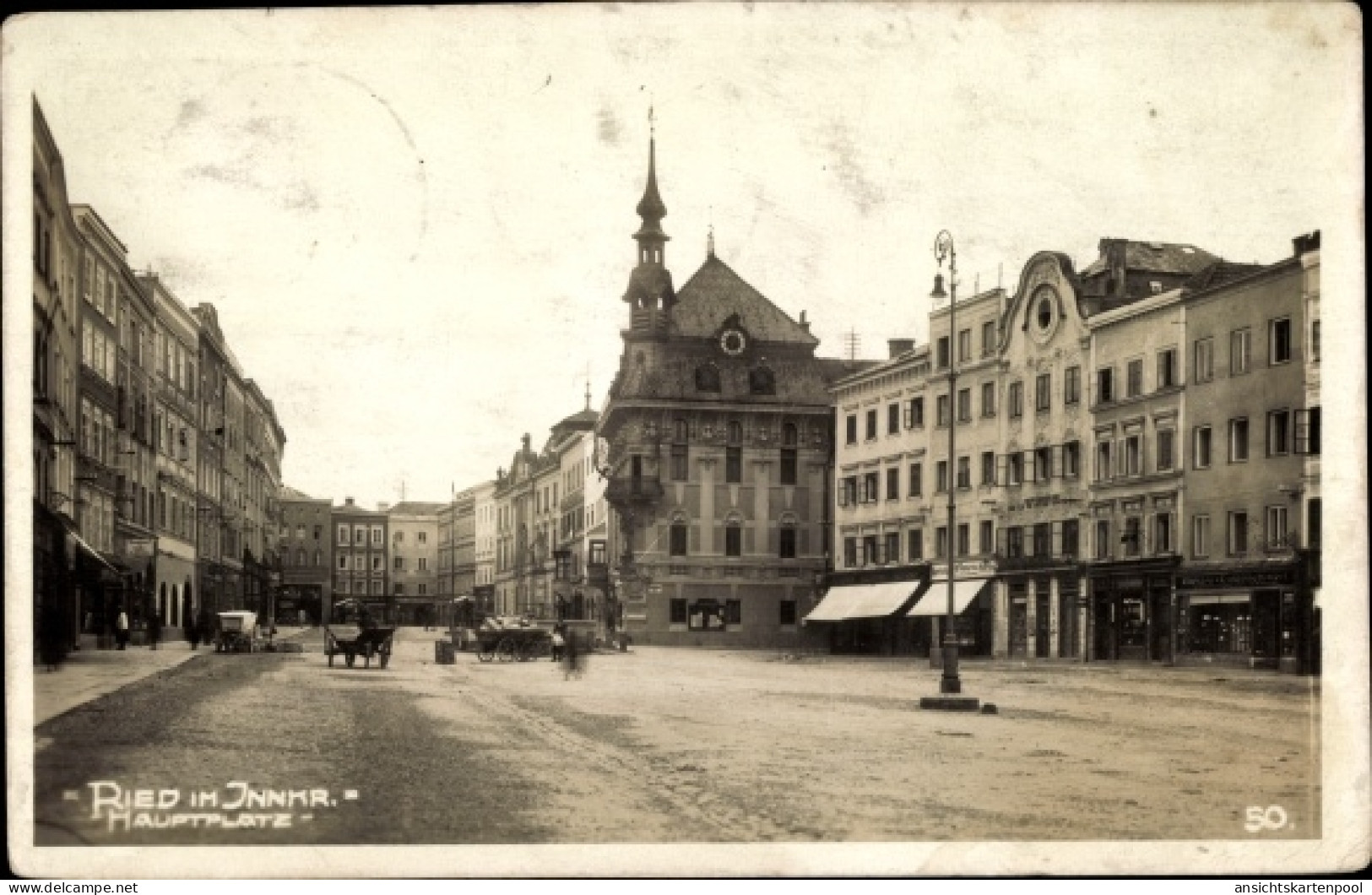 CPA Ried im Innkreis Oberösterreich, Hauptplatz