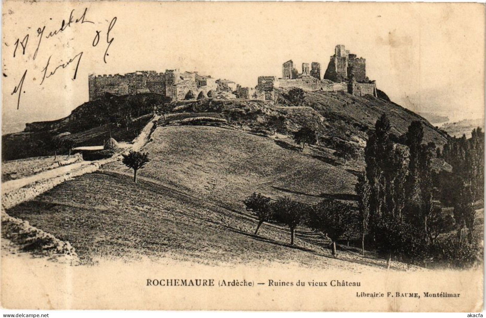 CPA ROCHEMAURE - Ruines du vieux Cheteau (280112)