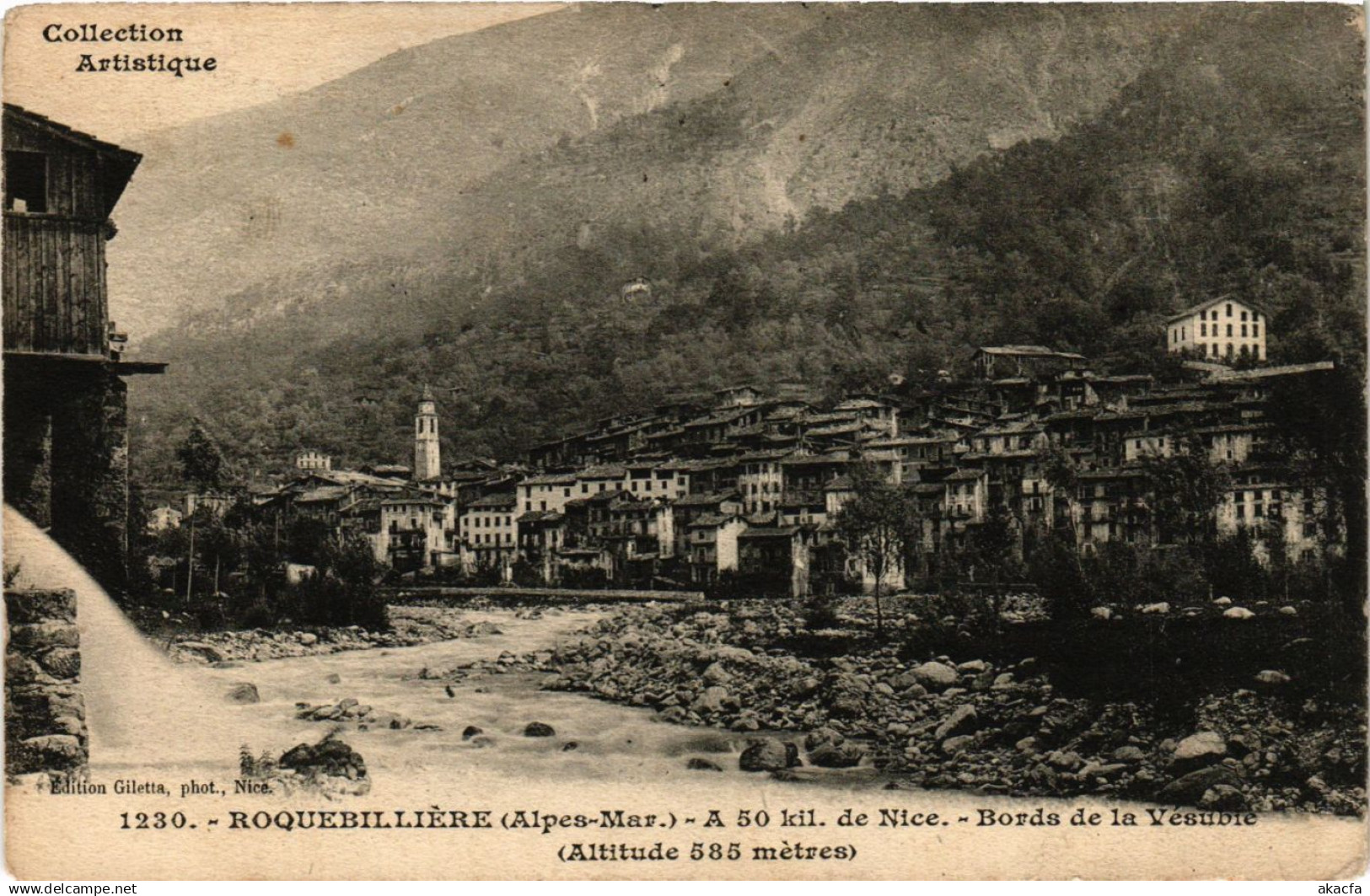 CPA ROQUEBILLIERE - A 50 kil. de NICE - Bords de la (351108)