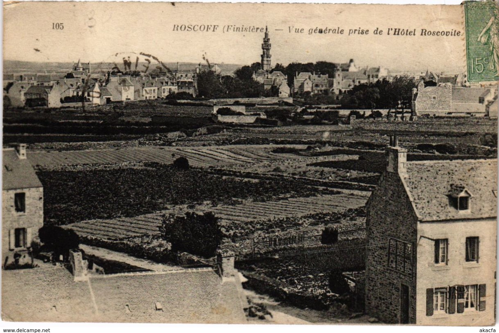 CPA Roscoff- vue generale FRANCE (1026224)