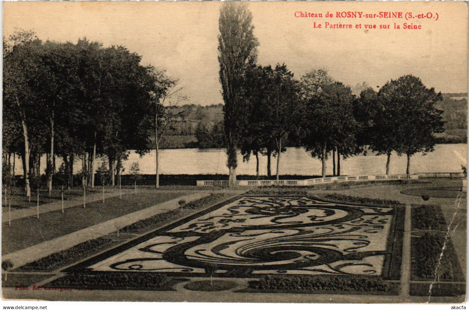 CPA ROSNY-sur-SEINE Chateau - Le Parterre et Vue sur la Seine (1386171)