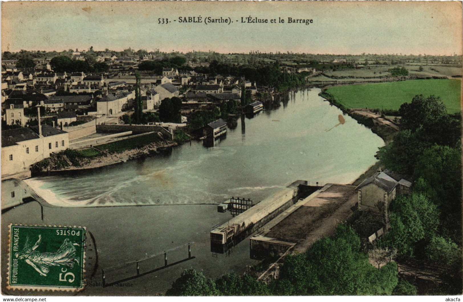 CPA SABLE-sur-SARTHE Ecluse - Barrage FRANCE (1434077)