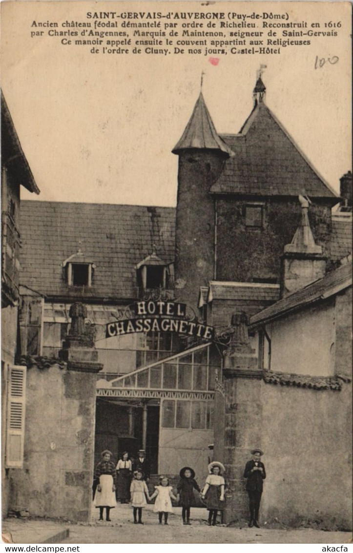 CPA SAINT-GERVAIS-d'AUVERGNE Ancien Chateau - Hotel Chassagnette (1254032)