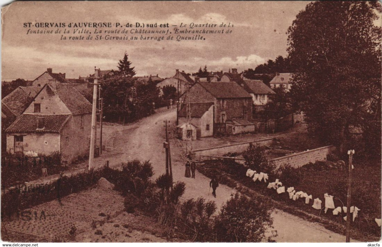 CPA SAINT-GERVAIS-d'AUVERGNE Le Quartier de la Fontaine de la Ville (1255170)