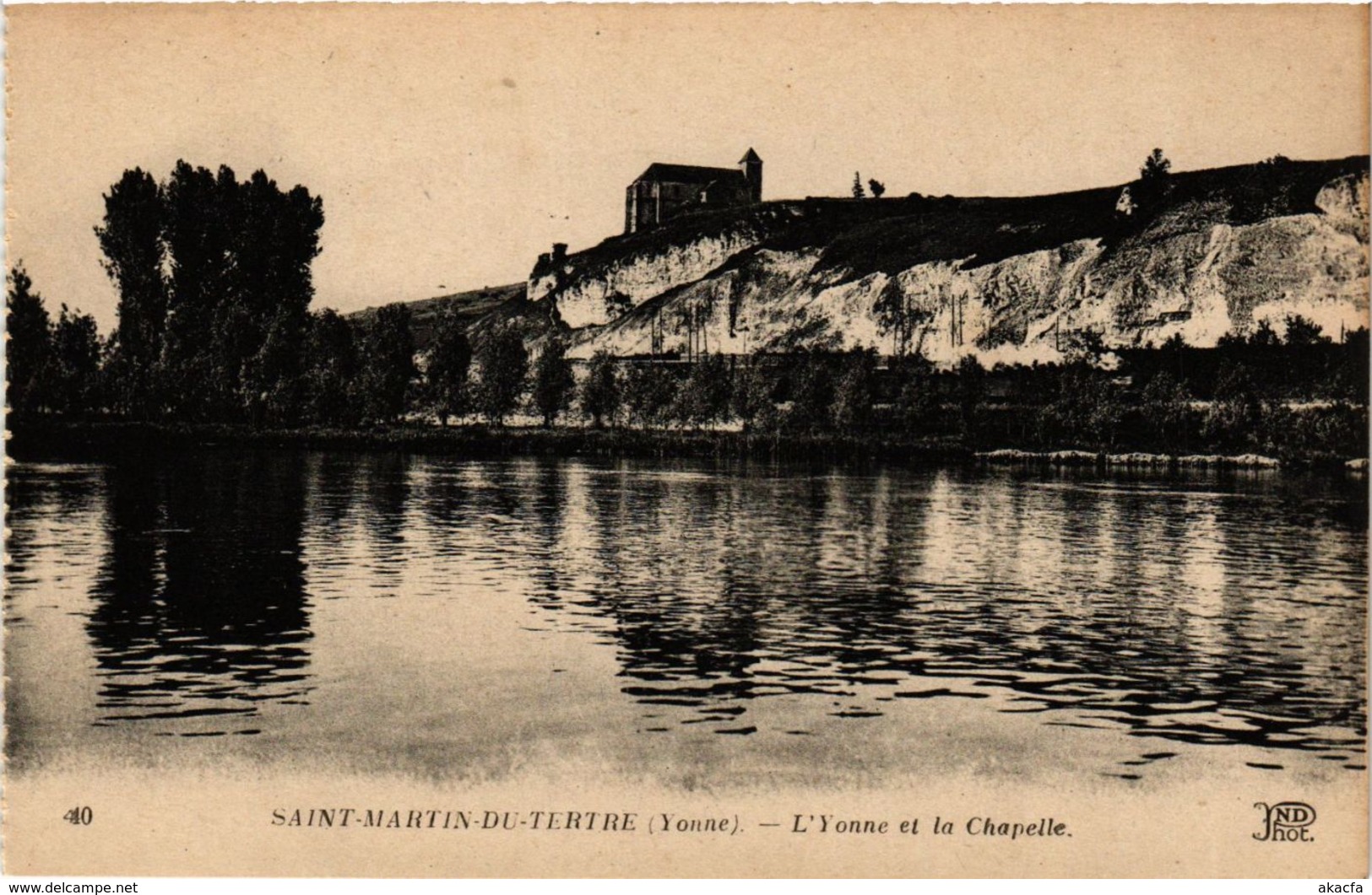 CPA Saint-Martin-du-Tertre - L'Yonne et la Chapelle FRANCE (960841)