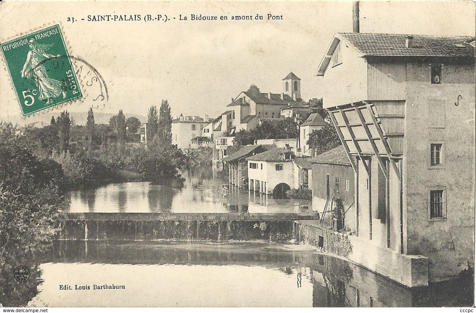 CPA Saint-Palais La Bidouze en amont du Pont