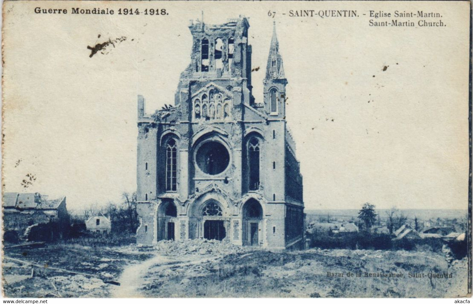 CPA Saint Quentin- Eglise Saint Martin FRANCE (1046334)