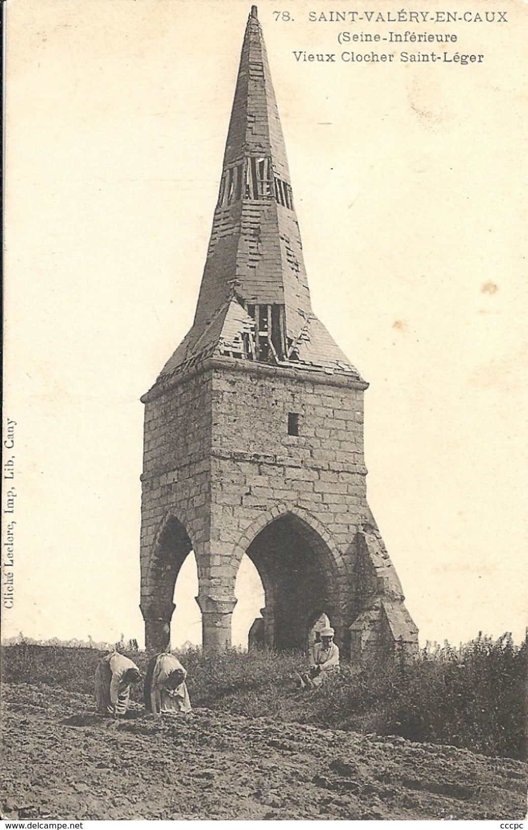 CPA Saint-Valéry-en-Caux Vieux Clocher Saint-Léger