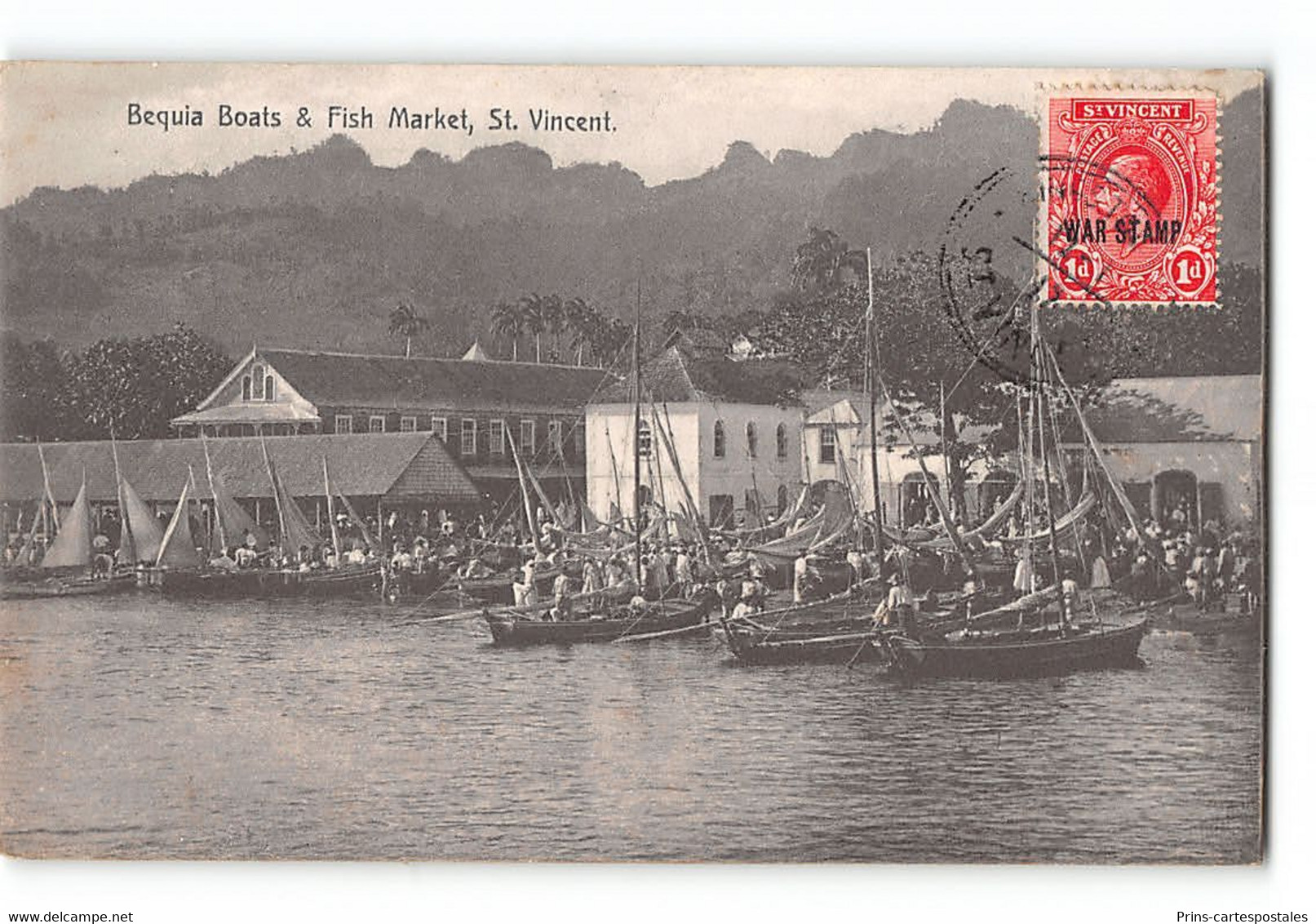 CPA Saint-Vincent-et-les-Grenadines - Bequia Boats and Fish Market