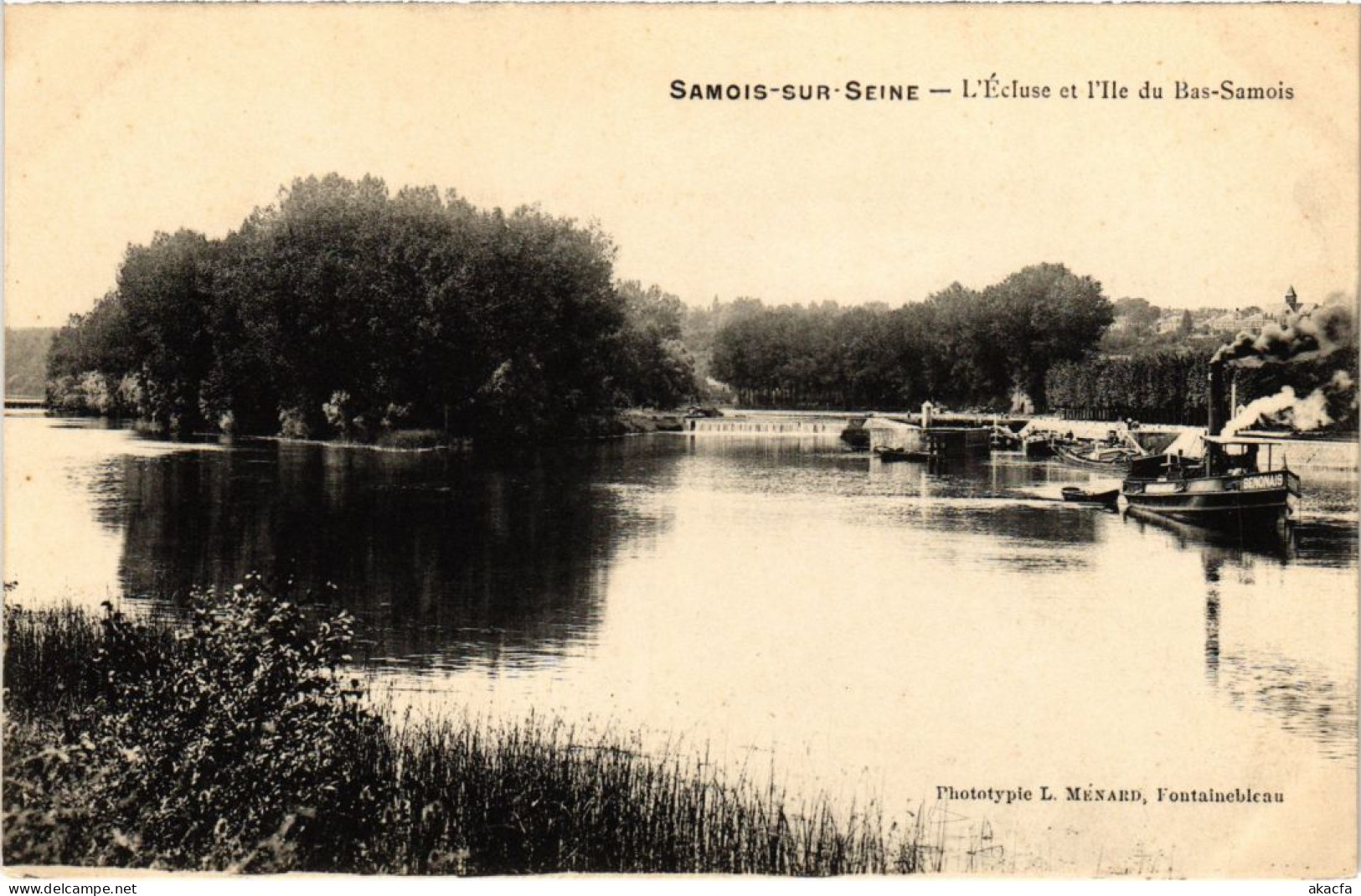 CPA Samois L'Ecluse et l'Ile du Bas-Samois FRANCE (1300887)