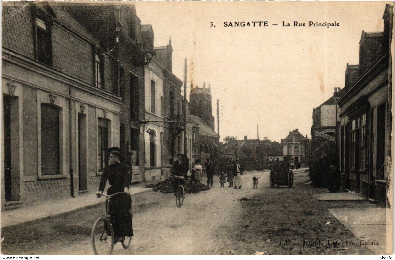 CPA SANGATTE - La Rue Principale (976467)