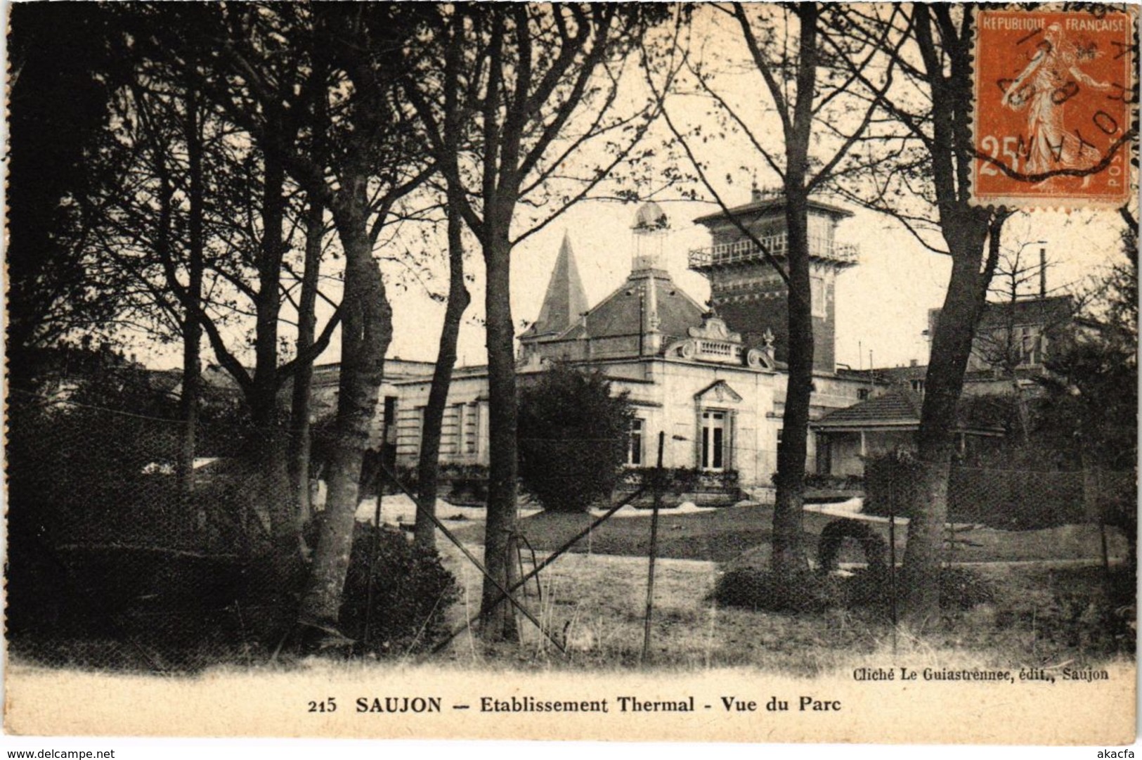 CPA SAUJON - Etablissement Thermal - Vue du Parc (104638)