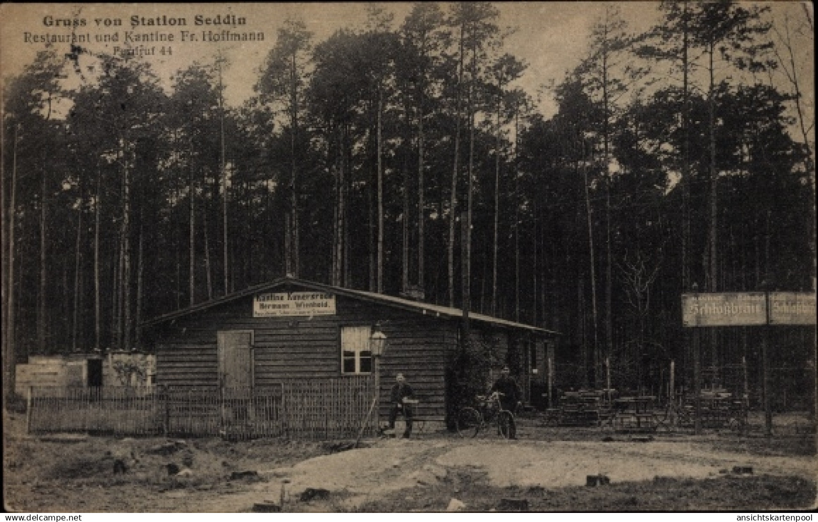 CPA Seddin Seddiner See Brandenburg, Restaurant und Kantine Fr. Hoffmann