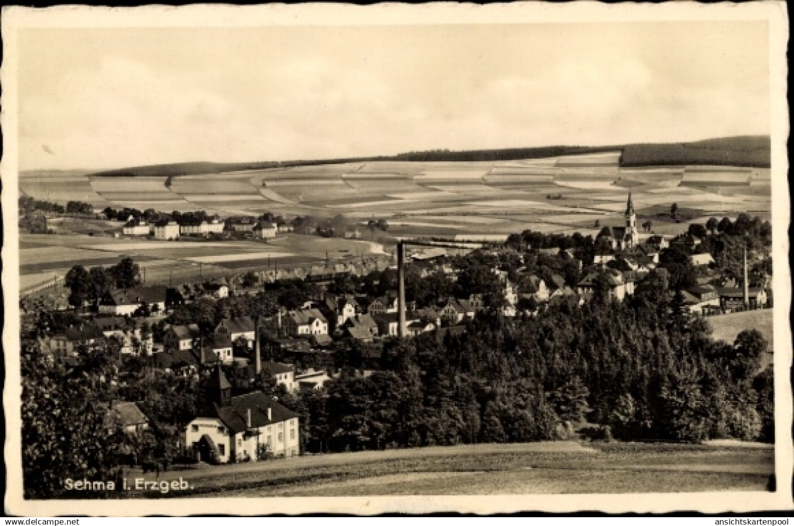 CPA Sehma Sehmatal im Erzgebirge, Gesamtansicht