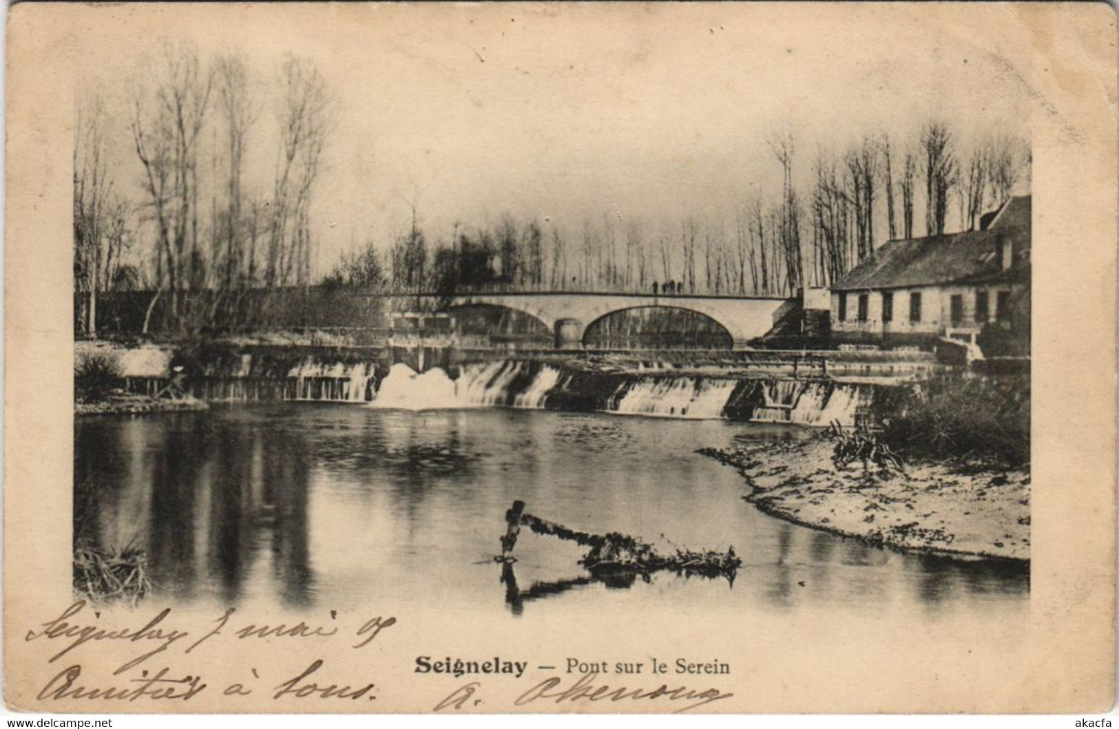 CPA SEIGNELAY - Pont sur le SEREIN (147184)