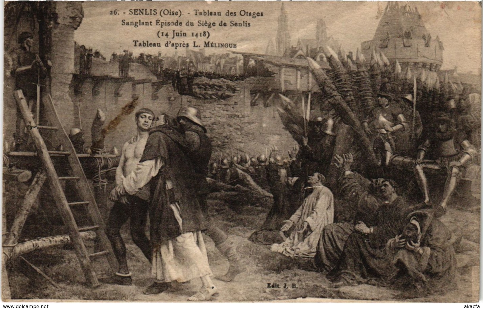 CPA Senlis - Tableau des Otages - Sanglant Episode di Siege de Senlis (1032107)