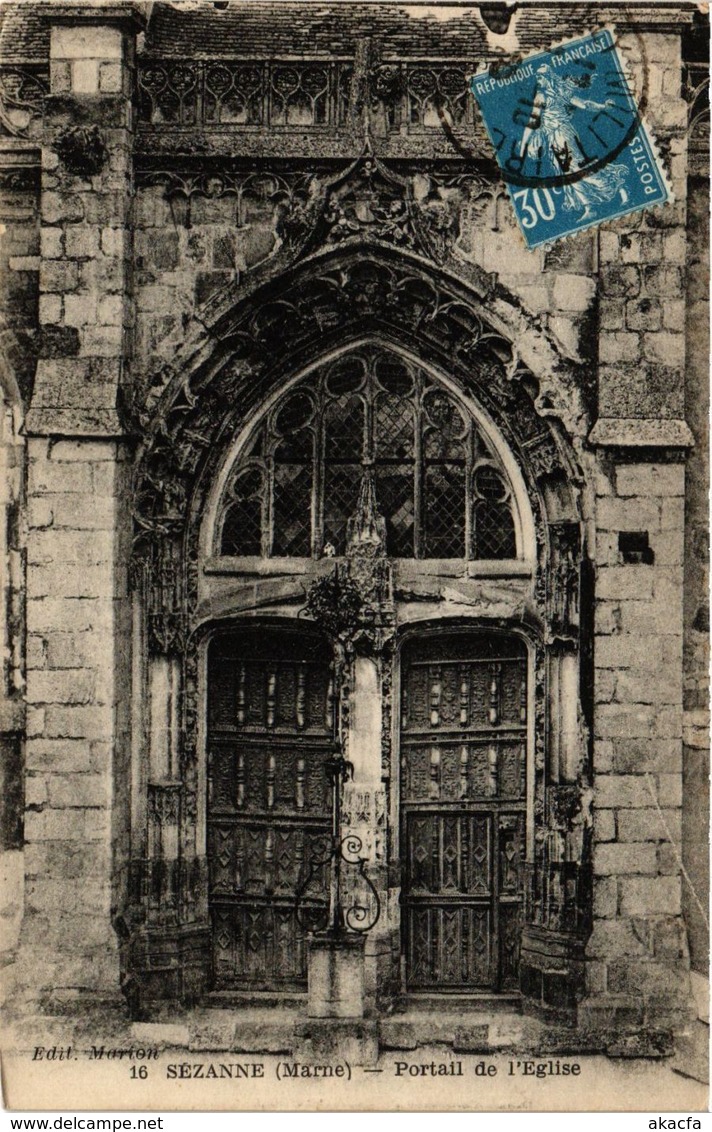 CPA SEZANNE-Portail de l'Église (346238)