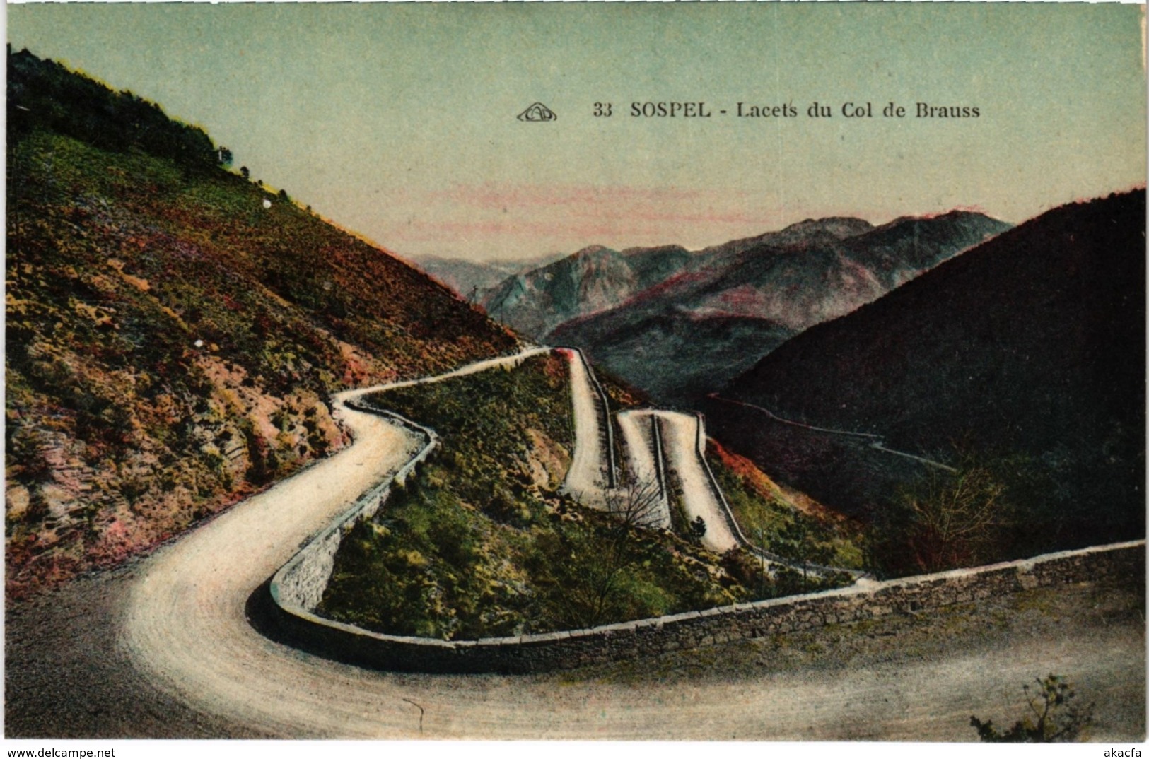 CPA Sospel - Lacets du Col de Brauss (110670)