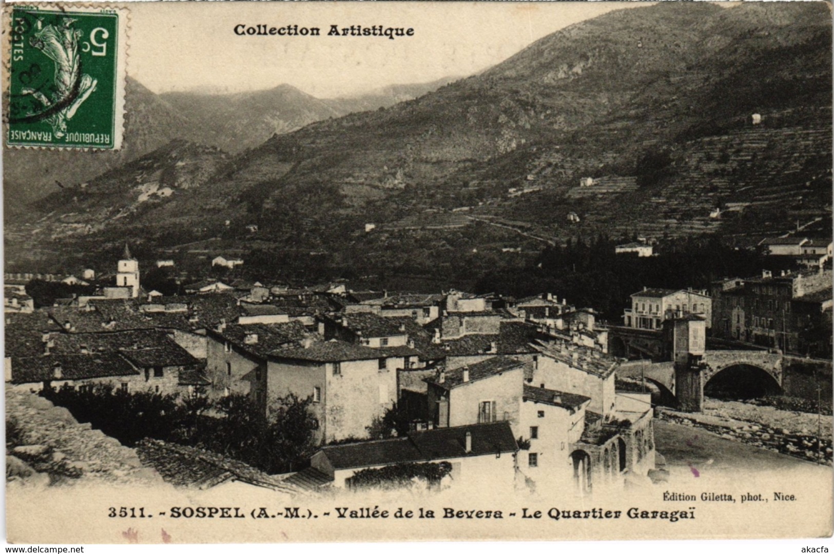 CPA Sospel - Vallée de la Bevera - Le Quartier Garagai (110695)