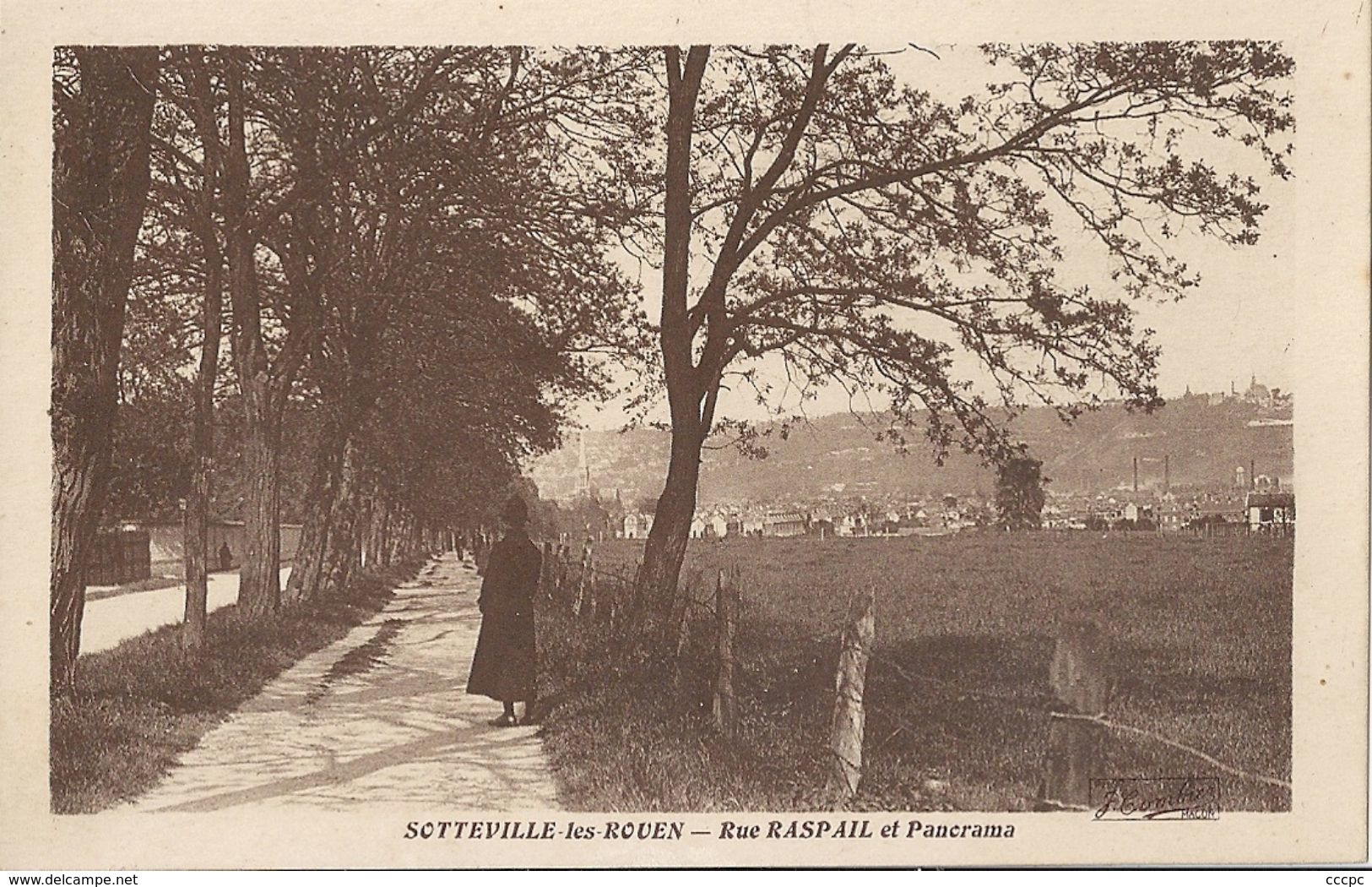 CPA Sotteville-les-Rouen  Rue Raspail et panorama