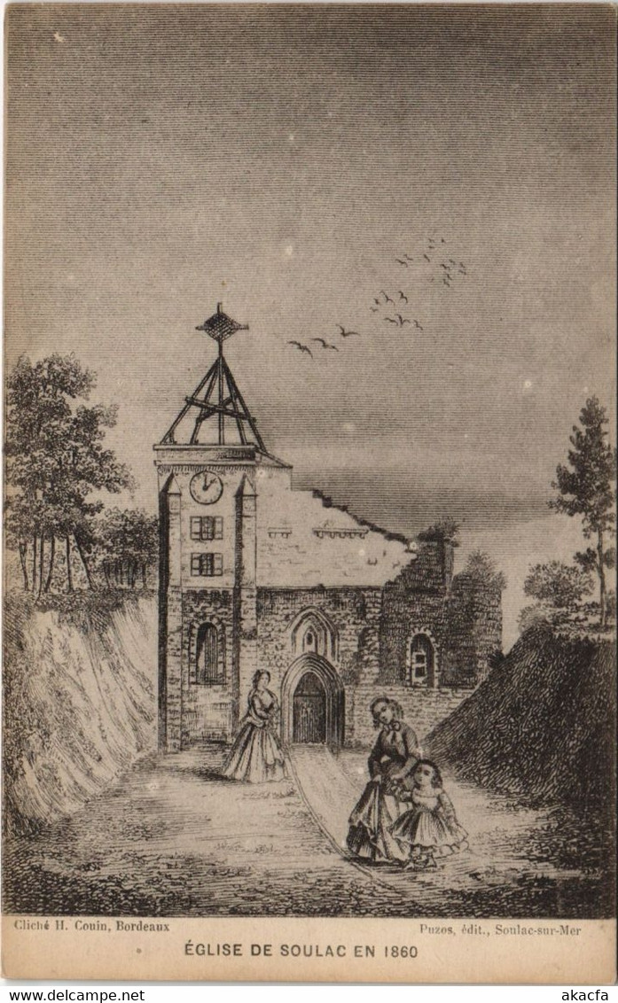 CPA SOULAC-sur-MER-Église de SOULAC en 1860 (28319)