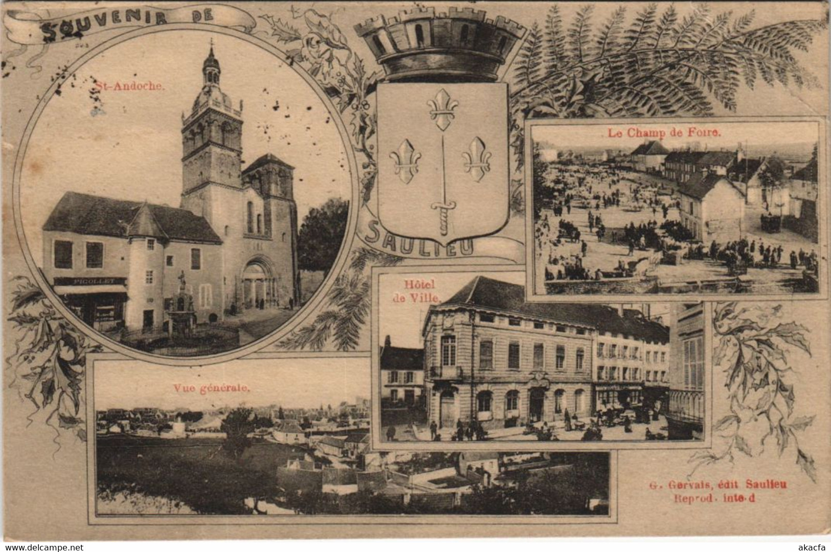 CPA Souvenir de SAULIEU (121493)