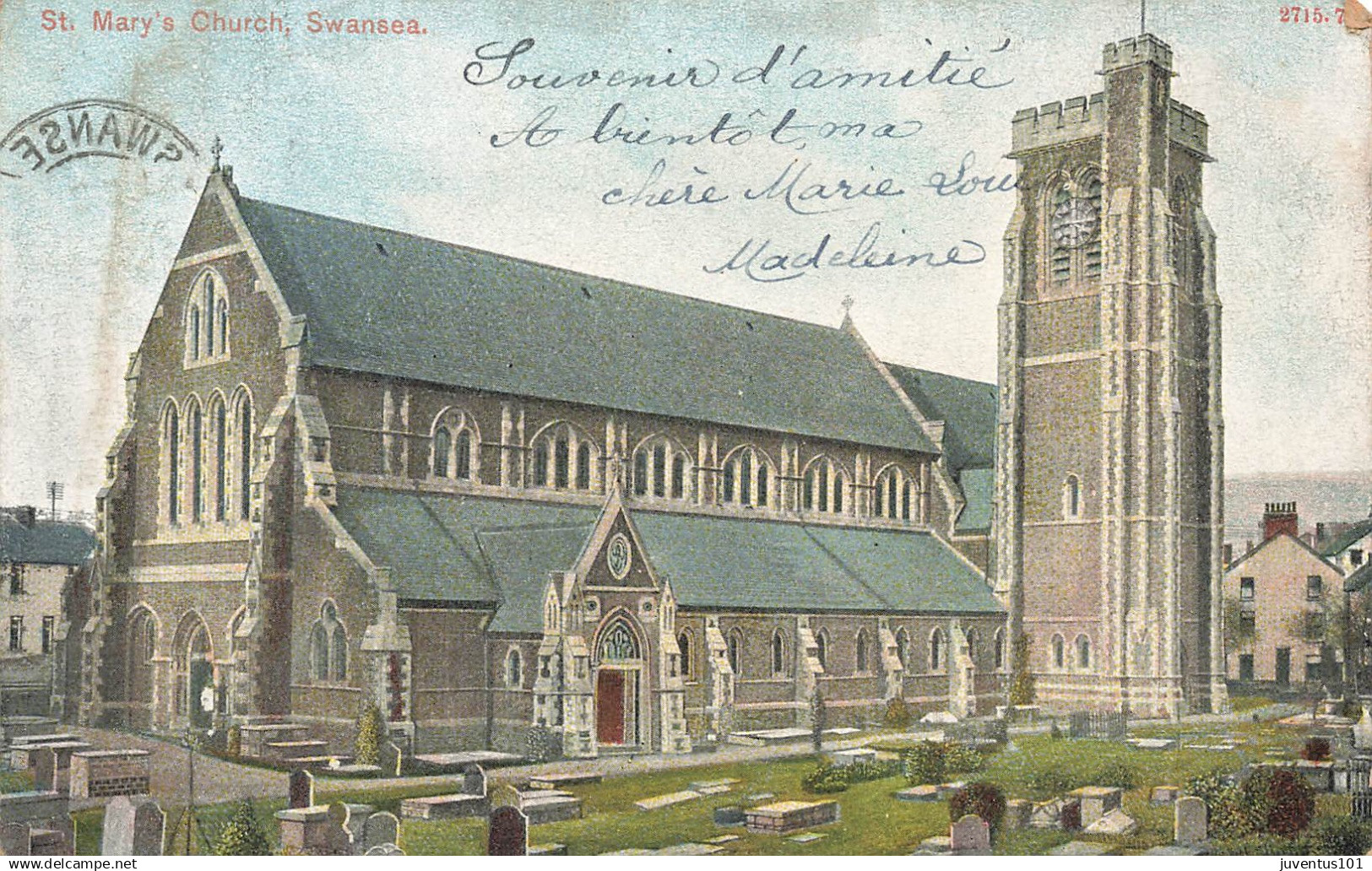 CPA St.Mary church,Swansea-Timbre      L3088