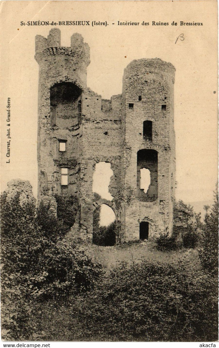 CPA St-SIMEON-de-BRESSIEUX - Intérieur des Ruines de BRESSIEUX (653098)