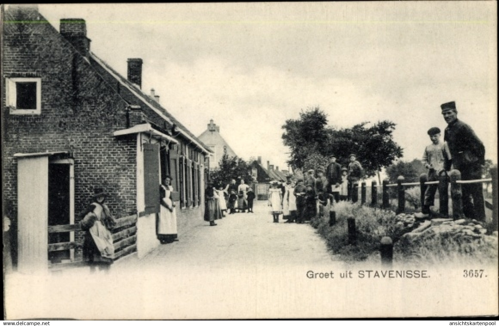 CPA Stavenisse Zeeland Niederlande, Straat