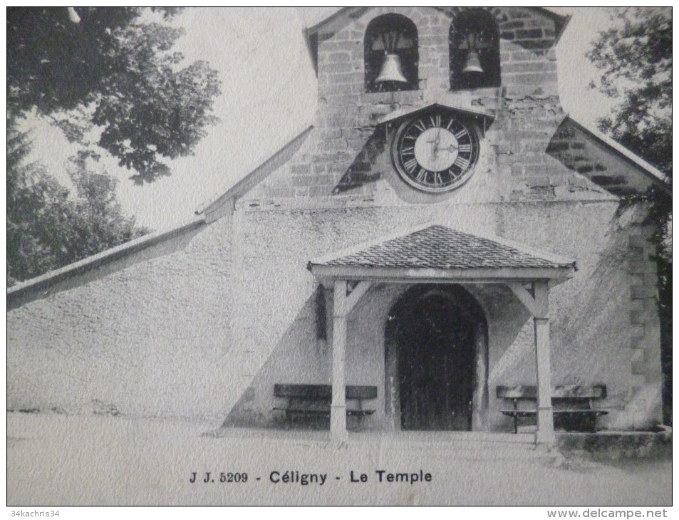 CPA Suisse  Céligny Le Temple protestant Canton de Genève