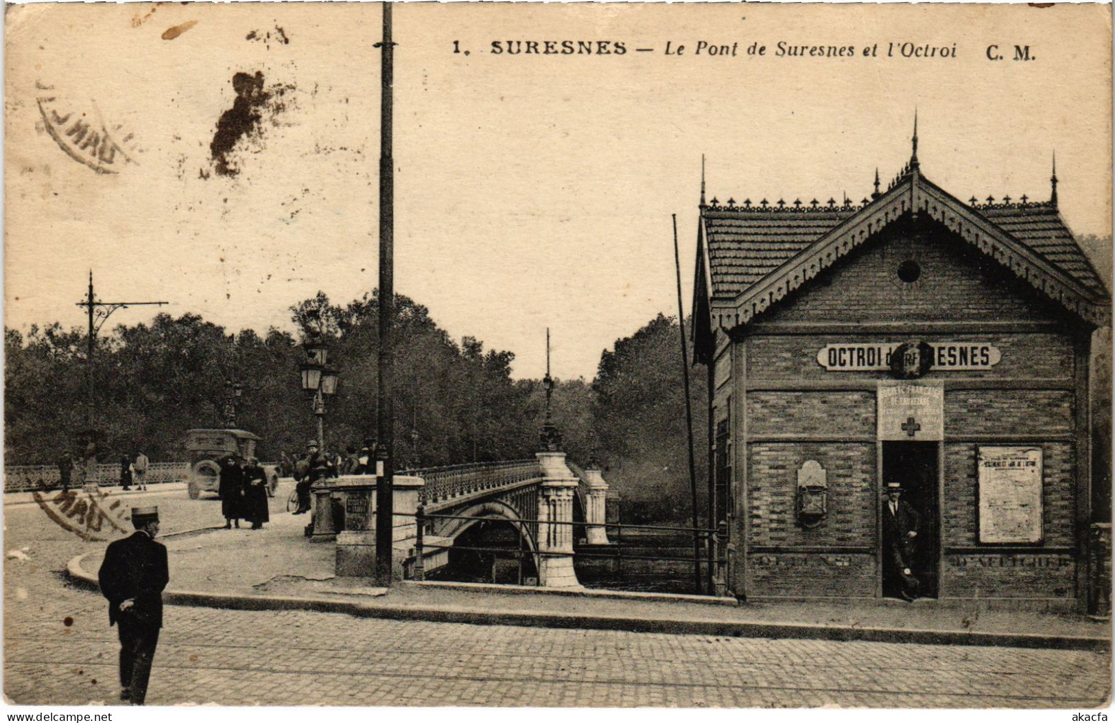 CPA Suresnes Le Pont de Suresnes et l'Octroi (1314807)