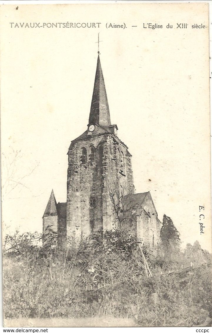 CPA Tavaux-Pontséricourt l'Eglise