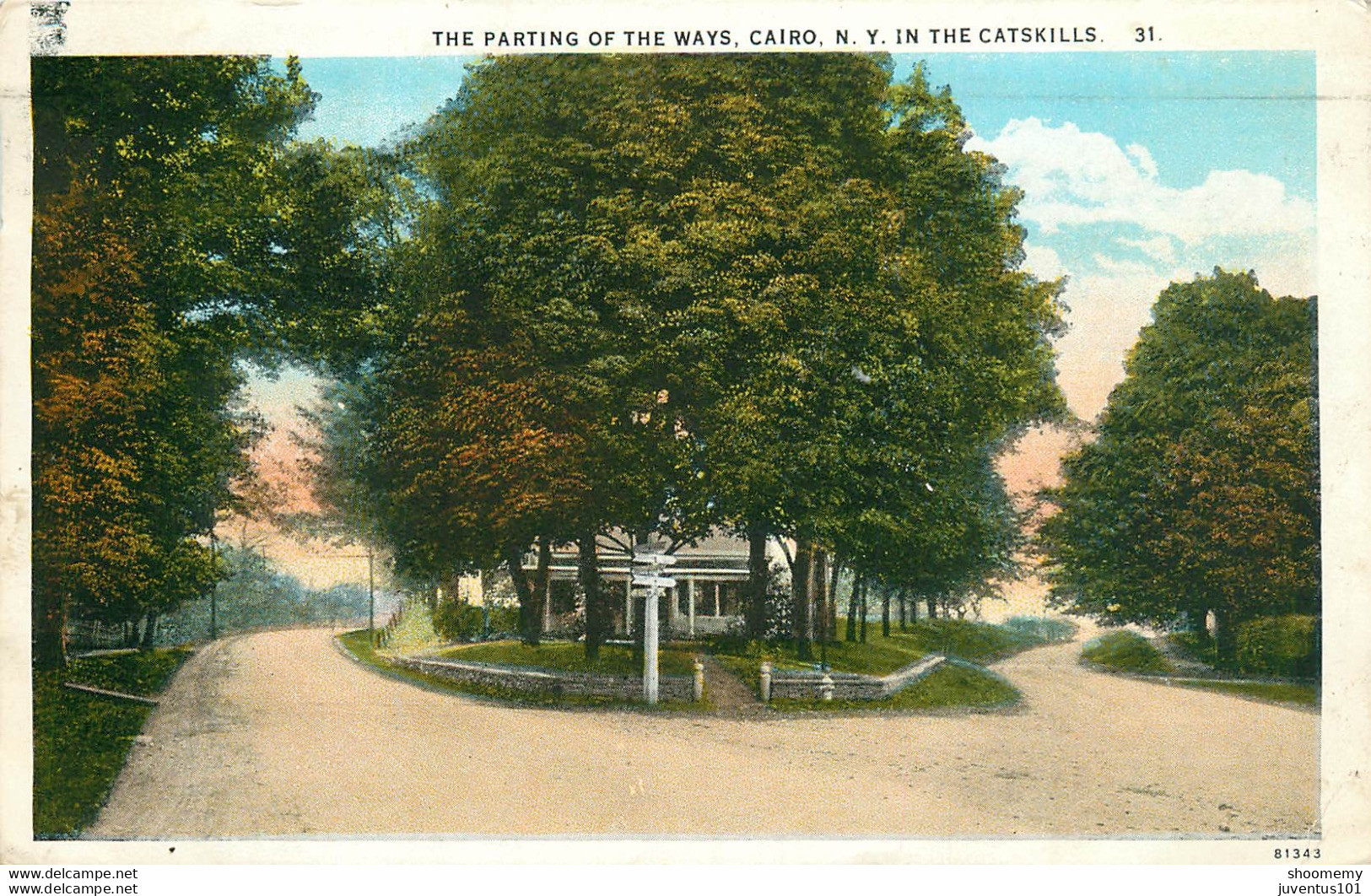 CPA The parting of the Ways,Cairo,New York in the Catskills-Timbre       L1945