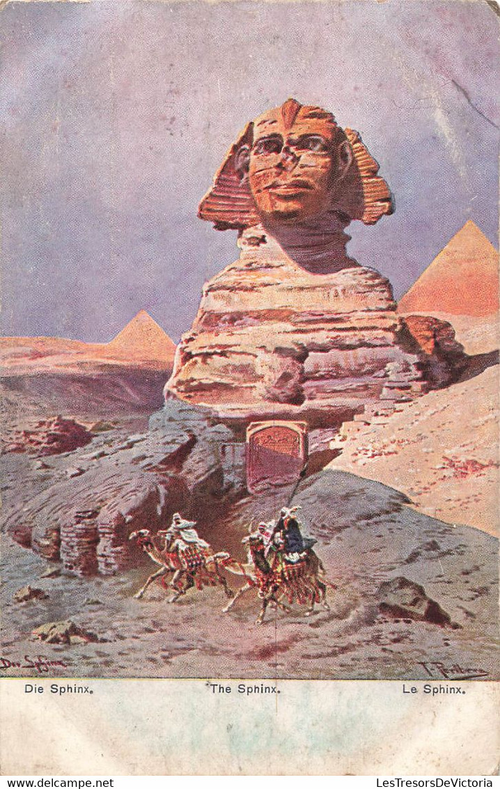 CPA the sphinx - die sphinx - le sphinx - aeggypten - printed in germany