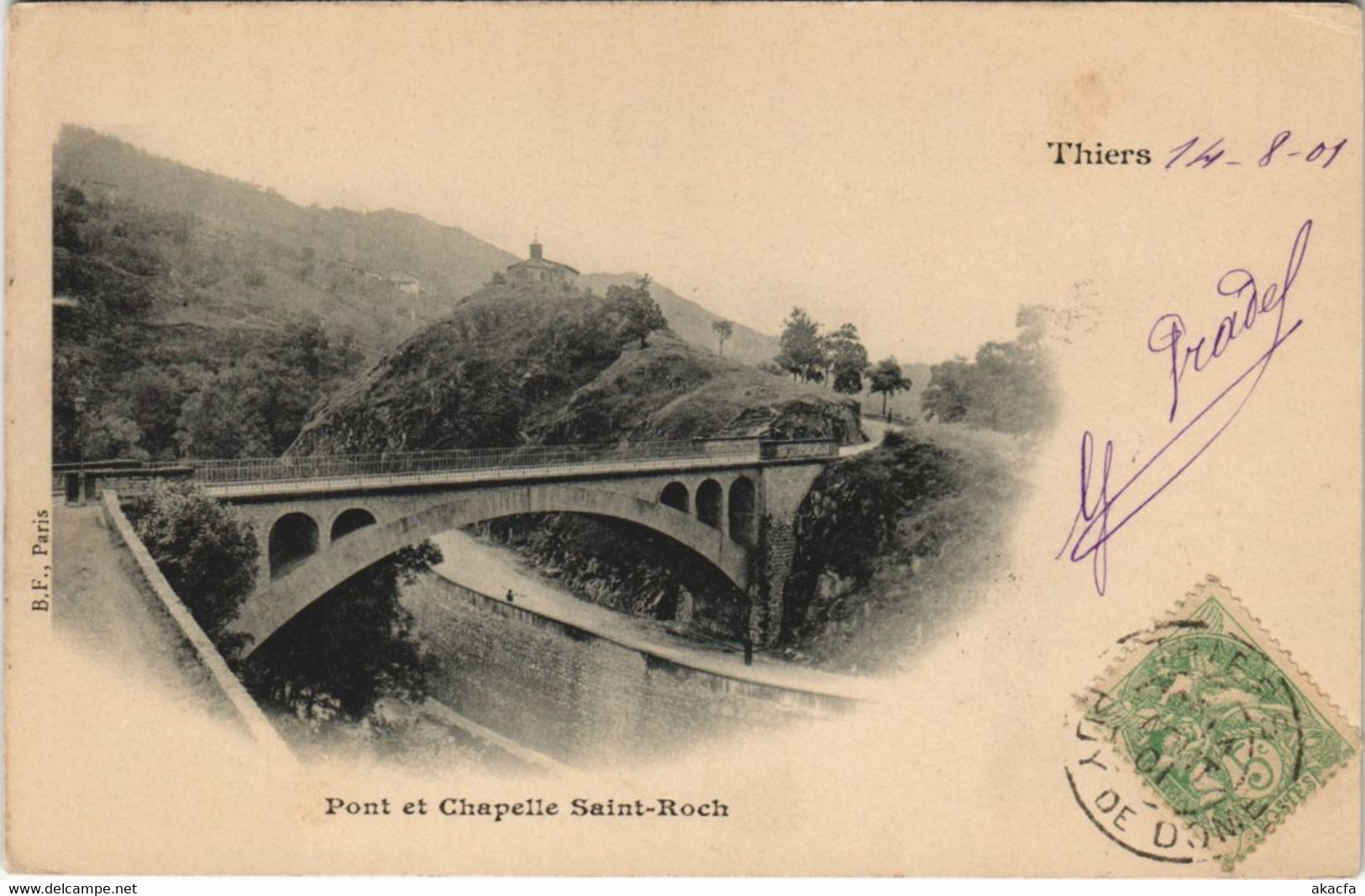 CPA THIERS Pont et Chapelle (805838)