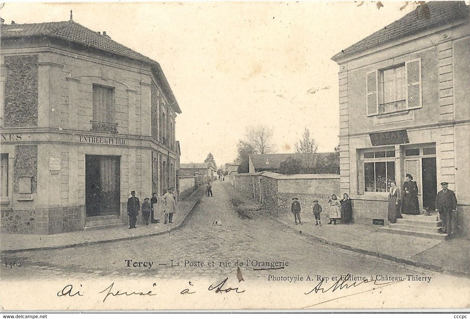 CPA Torcy La Poste et rue de l'Orangerie