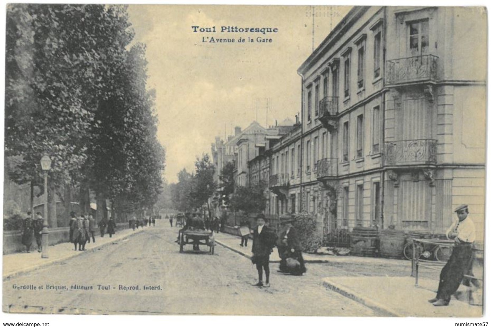 CPA TOUL - Avenue de la Gare - Ed. Gerdolle et Briquet , Toul