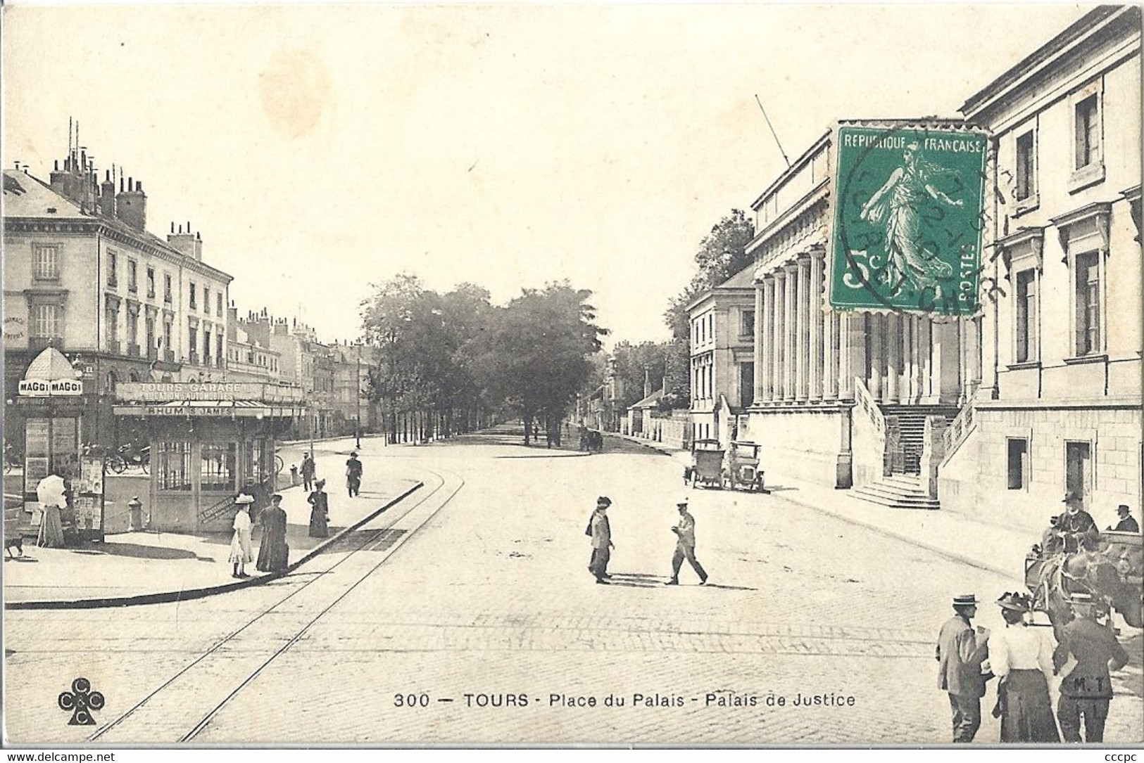 CPA Tours Place du Palais - Palais de Justice