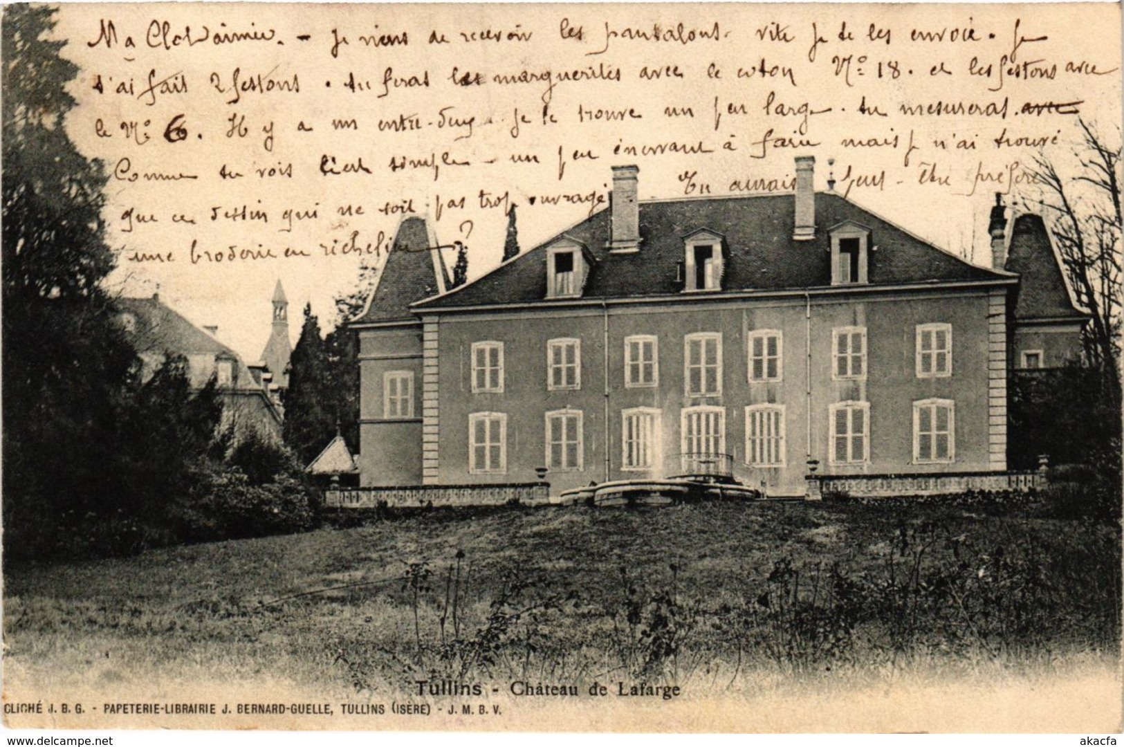 CPA Tullins - Chateau de Lafarge FRANCE (961771)