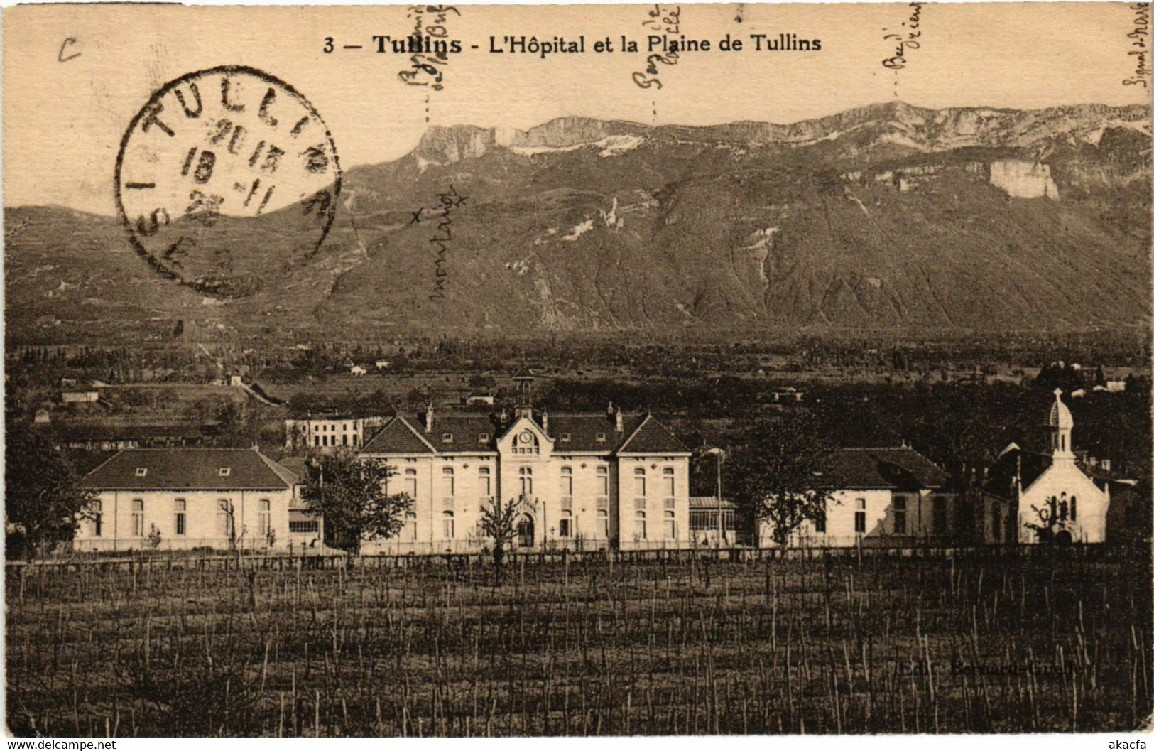 CPA TULLINS - L'Hopital et la Plaine de TULLINS (652922)