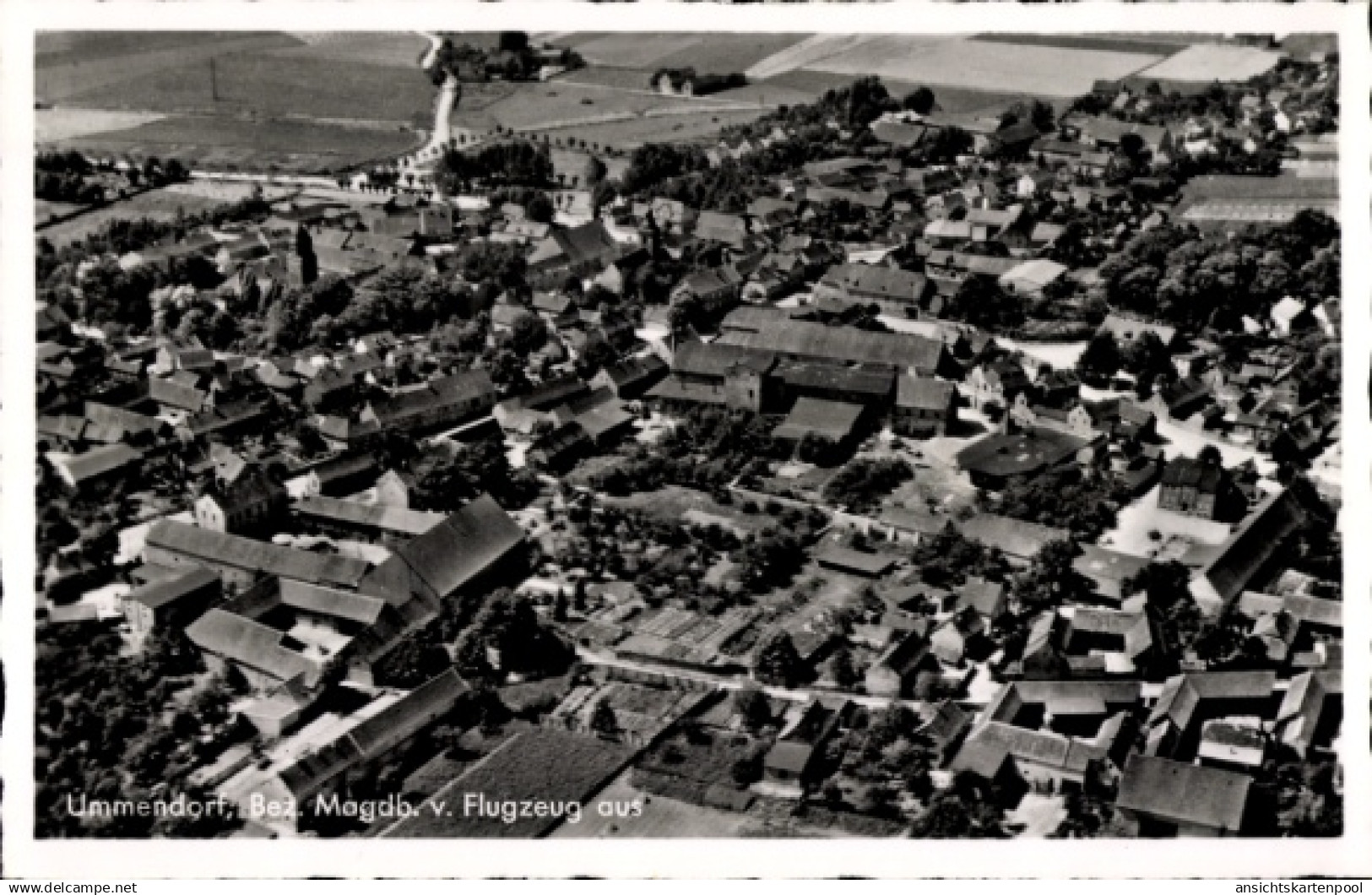 CPA Ummendorf in Saxe Anhalt, Fliegeraufnahme