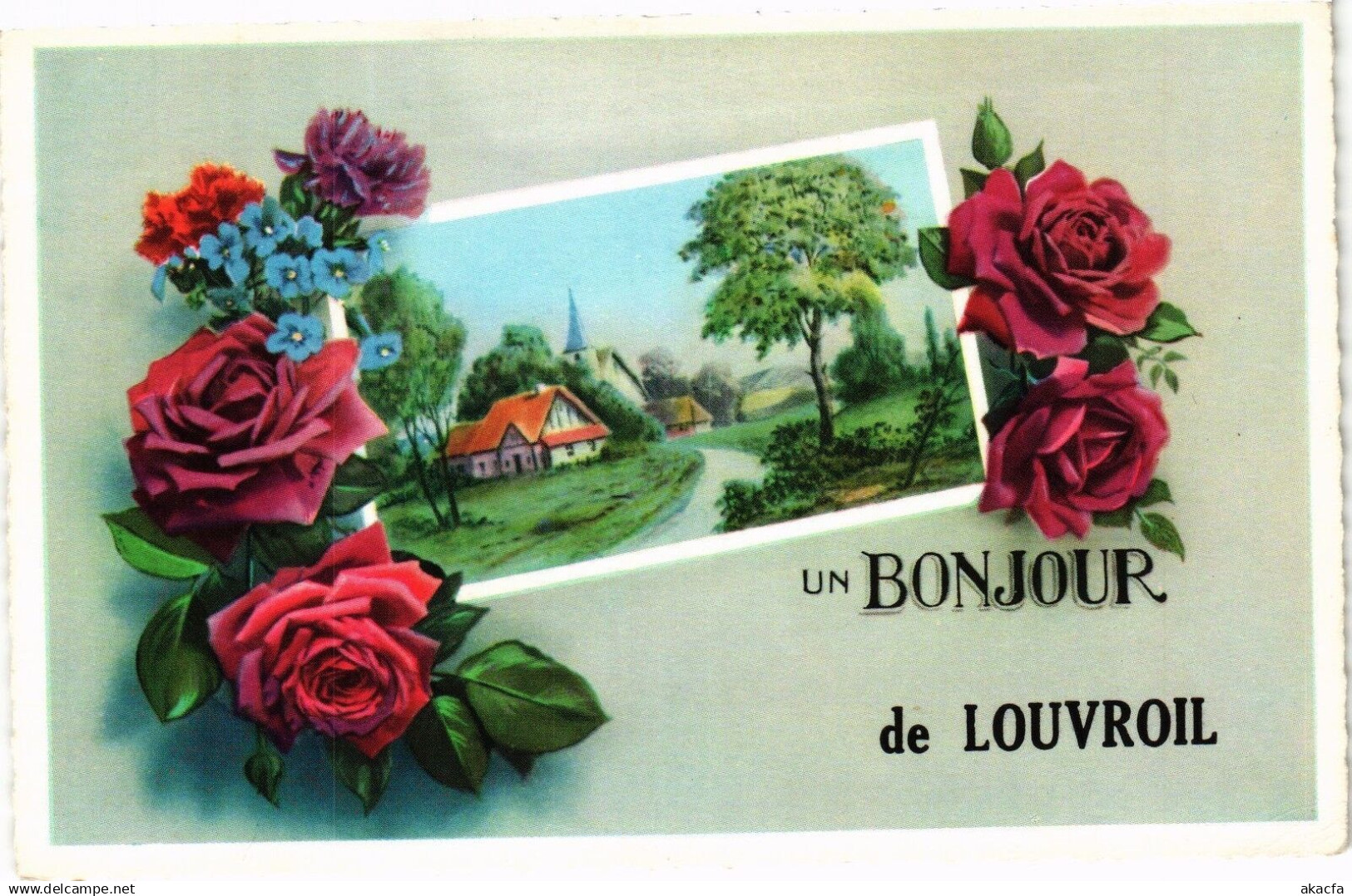 CPA Une Bonjour de LOUVROIL (194576)