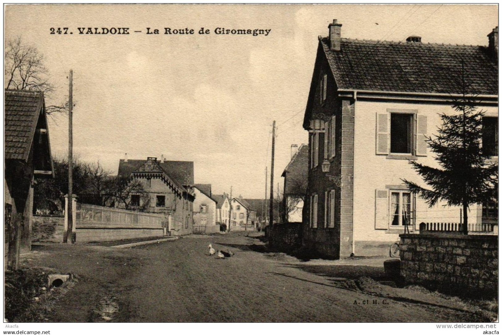 CPA Valdoie La Route de GIROMAGNY (722607)